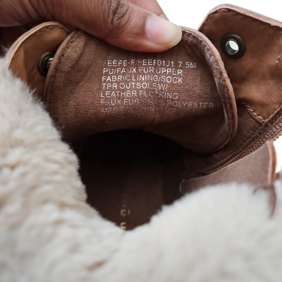 Madden Girl Women's Suede with Faux Fur Collar Boots - Picture 7 of 11